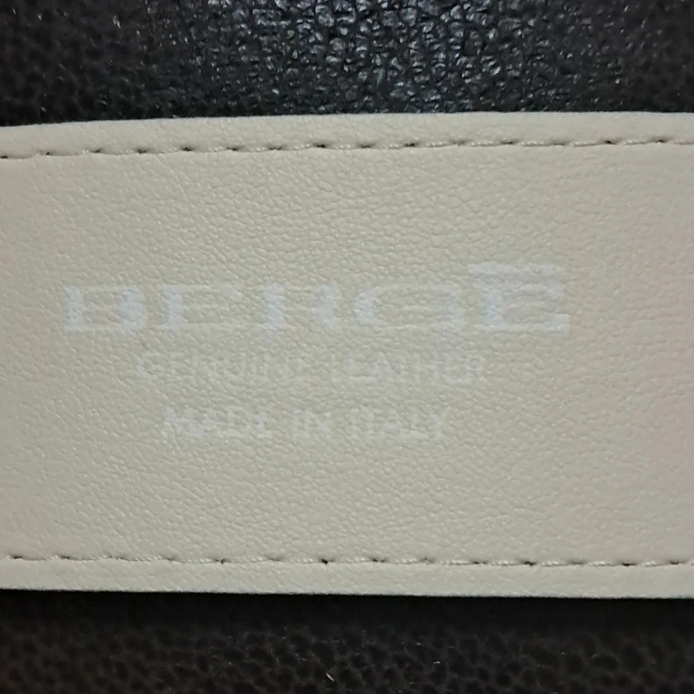 Berge Light Blue Animal Print Leather Belt with Silver Buckle Size L Wide